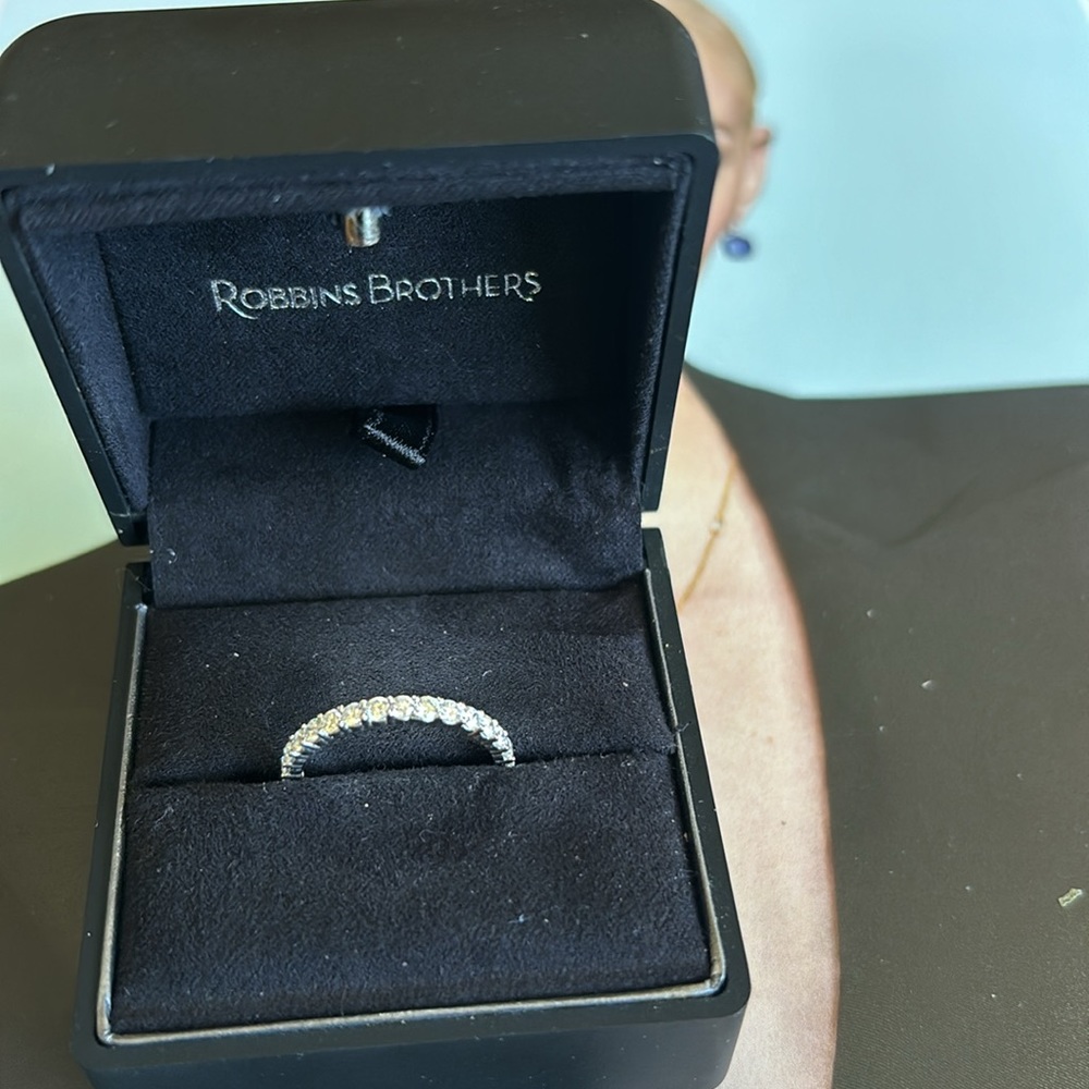 Diamond Band in 14K gold FIRM price. - Picture 2 of 12